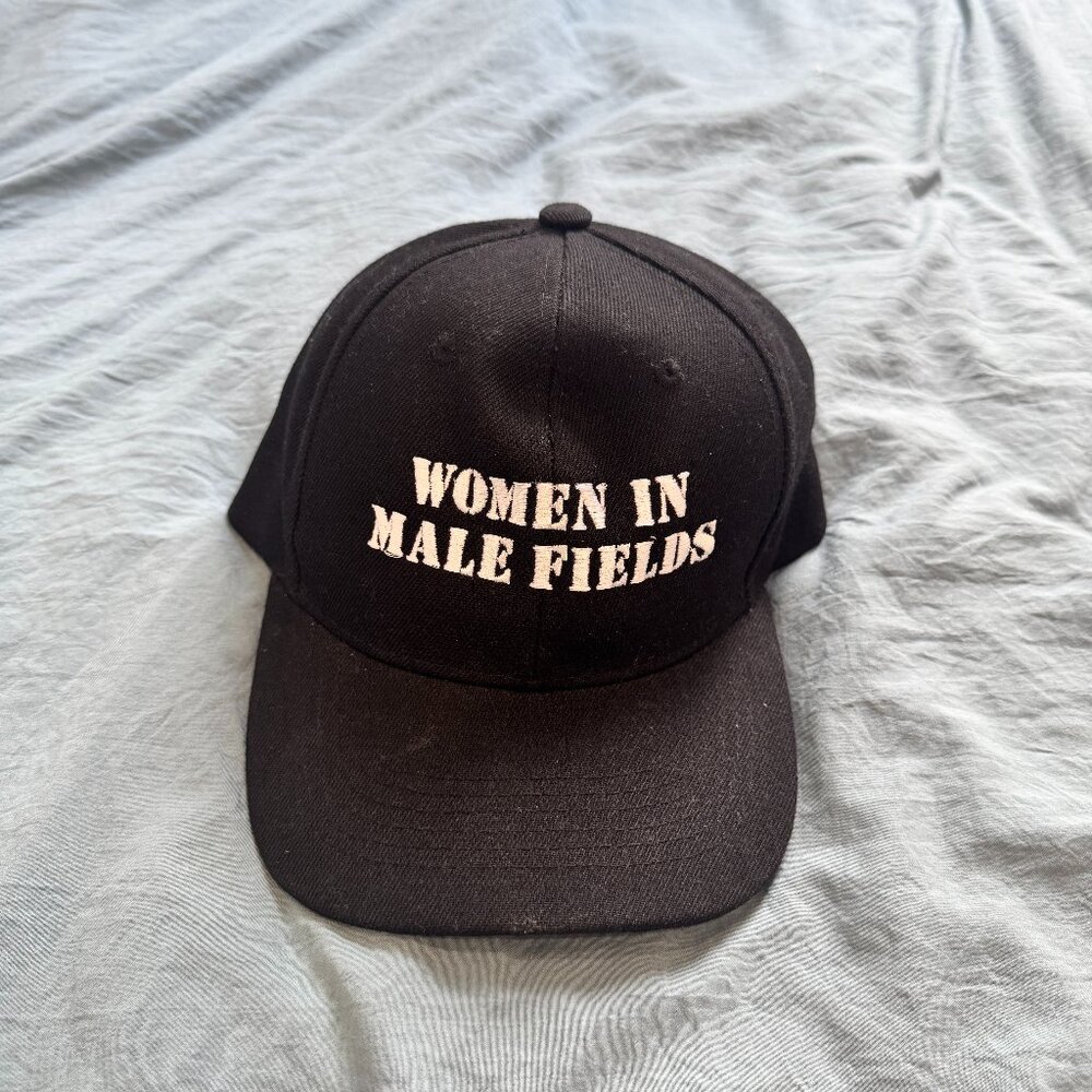 Women in Male Fields Hat